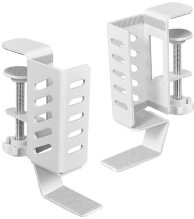 Mesa auxiliar para ordenador portátil, soporte para portátil para mesa auxiliar, sin taladrar, soporte ajustable para ordenador portátil, organizador lateral de escritorio | Bandeja de escritorio con
