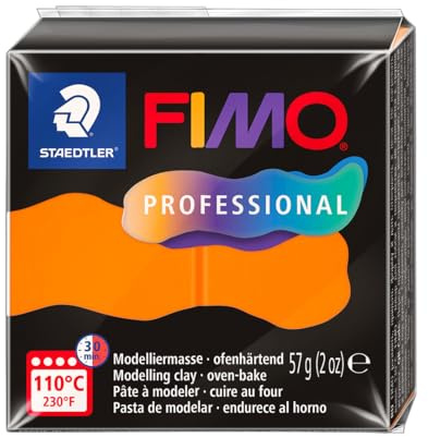 STAEDTLER 8040-4 ST, modelleringsmassa Fimo Prof 57 g orange, standard
