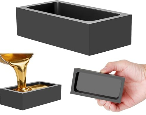 1 kg grafitsmältform – Gjutform av hög renhet i grafit för metall, guld, silver, koppar, temperaturbeständig, exakt och återanvändbar, perfekt för smältning av