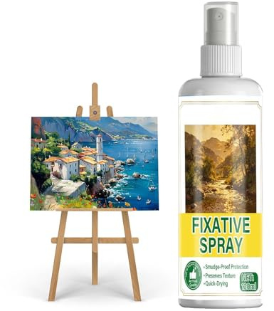 Fissativo Acrilico, 100ml Fissativo per Muri Interni, Vernidas Lucido Trasparente per Artisti Che Previene Sbiadimento, Esalta Colori & Protegge Opere D'arte, Prolungandone Durata