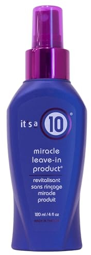 It's a 10 Haircare - Miracle Leave-In Product Spray, Natural Ingredients, Smoothes & Eliminates Frizz, Restores Shine, Colour Safe, Natural Ingredients, 120ml
