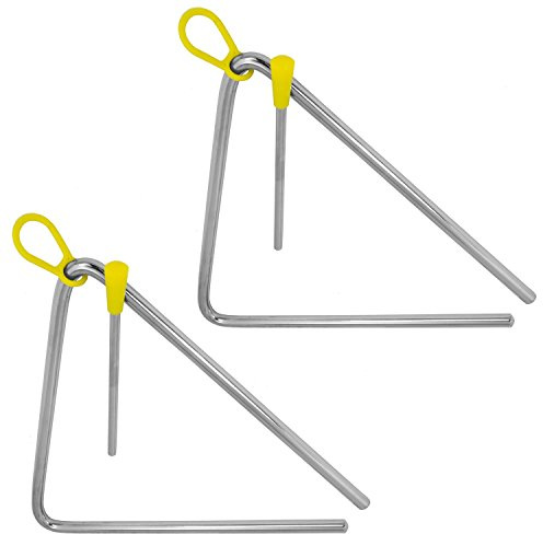 Triangelinstrument med Beater Paket med 2 Krom