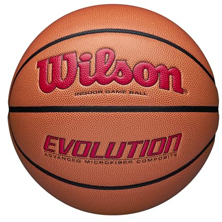 Wilson Evolution 295 Indoor Game Ball WTB0595XB705, Unisex basketballs, orange, 7 EU