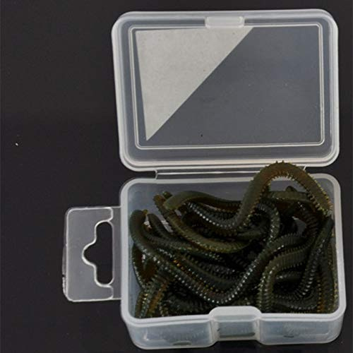 Jammas 20g/box Fishy Smell Fishing Soft Lures Earthworm Blood Worms Maggots Sea Worm Artificial Carp Fishing Accessories - (Color: Green Sea Worms)