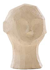 Cooee Design Dekofigur Skulptur Olufemi aus Beton in der Farbe Sand, Maße: 11,5cm x 11,5cm x 16cm, HI-KI-004-LS