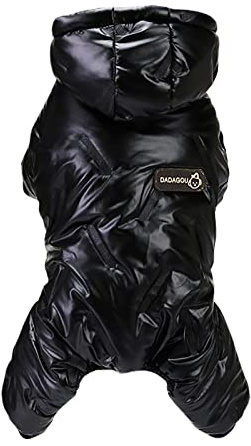Izefia Cappotto del Cane Antivento Giacca Fredda 4 Gambe Jumpsuit Invernale Vestiti Spessi a Prova di Neve Cotone Cappotto del Cane per Il Piccolo Gatto Medio
