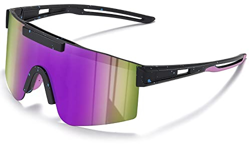 konqkin Cycling Glasses-Sports-Sunglasses-Mens-Womens-Polarised-purple