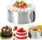 Anicy Tortenring Verstellbar Kuchenform Rund - Backform Rund, Verstellbar Kuchenring Set, Tortenring Hoch 8,5 cm, Edelstahl Backring verstellbar 16-30 cm für Kuchen und Torten…