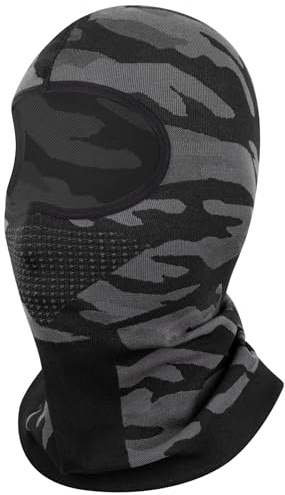 MELLIEX Balaclava vindtät varm skidmask cykel stormmask vinter balaclava för män för skidåkning, cykling, motorcykel, svart, one size