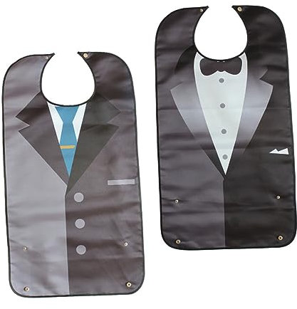 HAWILLOSCH Grembiule Per Adulti Stampato Bavaglino Per Proteggere i Vestiti Durante i Pasti Realizzato in Terilene Di Buona Qualità Facile Da Lavare e Riutilizzare