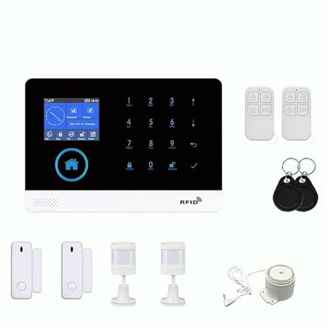 Sistema de alarma para la seguridad del hogar, De Alarma De Seguridad Inteligente GSM 433MHz Inalámbrico Antirrobo For El Hogar Con Sirena Detectora De Sensor De Movimiento Para la seguridad del hogar