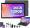 Tablets 10 inch Tablet Android 14, 36GB RAM+128GB ROM(TF 2TB), Octa Core 2.0 GHz, 5G WiFi/Widevine L1/Widgets/BT 5.0/8000mAh, WiFi Android Tablet with Keyboard/Case/Mouse/Earphones/Touch Pen