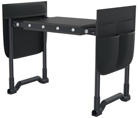 LILIIN Knäbänk, trädgårdspall, vikbar knäkudde, trädgård, trädgårdspall, trädgårdsarbete med EVA-skumkudde, trädgård, arbetspall, knäskydd, sittbänk, trädgårdssäte upp till 150 kg med verktygsväska