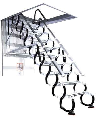 EYPKPL Electric Loft Ladder Ceiling Attic Stairs with Remote Control Pull Down Attic Ladder Telescoping Ladder Folding Ladder