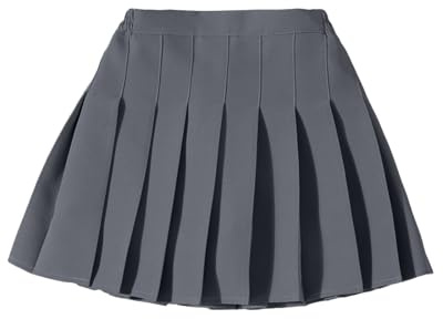 Genérico Niña Escolar Uniforme Faldas Niños Ajustable Cintura Plisada Danza Falda Falda Corta Plisada para Niña Cintura Elástica Uniforme Falda con Interior Shorts