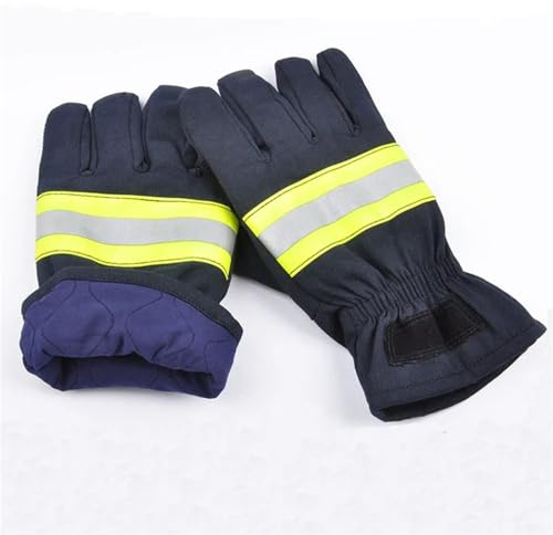 Générique Gants de sécurité noirs ignifugés avec bande réfléchissante - Gants de protection contre le froid for le soudage et la lutte contre les incendies(Ordinary)