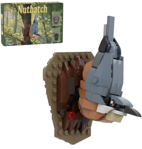 Mocsage MOC-205034 Ensemble de blocs de construction pour oiseaux et animaux pour adultes, à construire, décoration de maison et de bureau et cadeau (176 pièces)