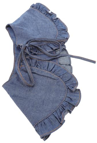 Healeved Colletto Finto Donna in Poliestere Volant, Scialle Staccabile a Mini Mantello Versatile e Facile da Abbinare per Ragazze e Donne alla Moda
