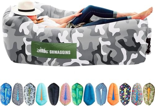 Chillbo Shwaggins Baggins - Hamac Gonflable pour canapé et Piscine pour Une Utilisation en intérieur ou en extérieur ou Chaise Gonflable pour Le Camping, Les Pique-niques, Les Festivals