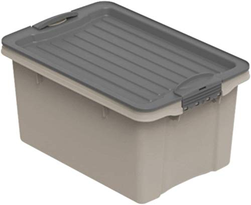 Rotho, Compact, Storage box 4.5 l with lid A5, Plastic (PP recycled) BPA-free, cappuccino, A5/4,5l (27,0 x 18,5 x 15,0 cm)