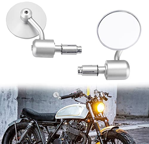 DREAMIZER Runda Spegel Retrovisor Motorcykel, 7/8 22mm Handtag Bar End Speglar för Street Bike Dirt Bike Scooter Chopper Cruiser