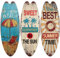 Warmhm 3st Surfbrett Holzschild Surfbrett- Aus Holz Bin Surfen Mini-Surfbrett- Dekorationen Für Surfpartys Holzsurfbrett Strandschild Holz Sommer Anhänger Strandurlaub