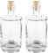 Ideen Mit Herz Bottiglie di Vetro Con Tappo di Sughero, Bottiglia Vuota Ideale da Riempire e Regalare, per Liquori, Olio, Aceto, Diametro 8,5 cm, Altezza 18 cm, 500 ml, 2 Pezzi