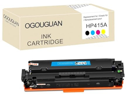 OGOUGUAN Kompatibel mit HP 415A 415X Toner Color Laserjet Pro MFP M479fdw Toner M479fnw M479fdn M479dw M454dn M454dw M479 W2030A W2030X W2031A W2032A W2033A (1 Cycle) Jahr