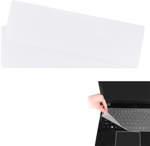 OIGWBPH 2pcs Tastaturschutzfolie für Laptop 15–17 Zoll transparentes Silikon universeller Tastaturschutz Laptop Silikon Tastaturabdeckung