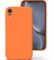 Zuvirelx Glatte Silikon hülle für iPhone XR, Staubbeständig‌, Slim, Taschentauglich‌ Handyhülle Cover Case für Apple iPhone XR - Orange