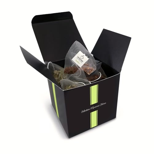 Assortiment découverte de thés et infusions - 24 Sachets - Selection Premium 100% BIO - Box thé - Coffret thé - Thés Noirs, Thés Verts, Detox, Infusions