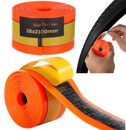 Vestamore Däckfoder, 15 fot TPU-tejp, 2 rullar 1,5 i bred, 1,2 mm tjock, trippelskiktsskydd, punkteringsbeständig, självhäftande remsa för väg- och bergsdäck