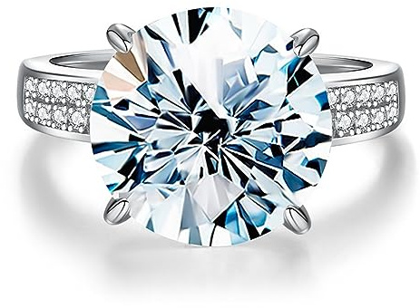 5ct Moissanite diamantringar for kvinnor D-färg VVS1 diamantförlovningsringar 925 sterling silver vigselringar med certifikat