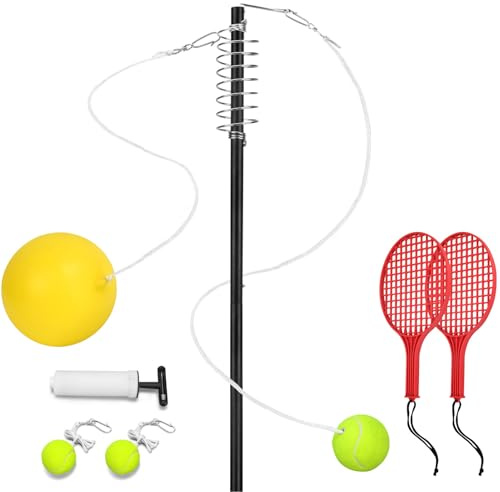Hozaenwa Gioco del Tetherball - Attrezzatura Sportiva Interattiva,Gioco di Tetherball da Giardino,per Prato Patio Giochi Adolescenti Bambini Appassionati