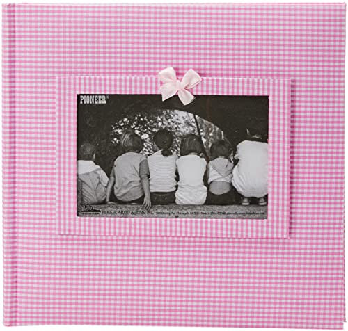 Pioneer Photo Albums Album Photo 200 Pochettes en Tissu Vichy pour Photos de 10 x 15 cm, Rose