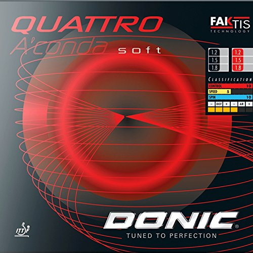 DONIC Belag Quattro Aconda Soft, schwarz, 1,8 mm