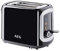 AEG AT3300 - Tostadora Serie 3 de Doble Ranura - 940W, 7 Niveles de Potencia, Función Descongelar, Soporte Bolleria, Bandeja Recogemigas Extraíble, Indicadores Luminosos, Aislamiento Térmico, Negro