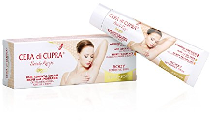 Cera di Cupra, Crema Depilatoria Ascelle e Bikini, Ideale per una Depilazione Efficace e Gradevole in Pochi Minuti, Senza Parabeni, Dermatologicamente Testata, Tubetto da 50 ml