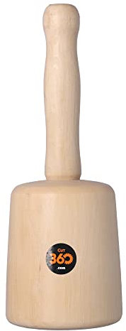 Cut360 Bildhauerklüpfel | konisch | 100 mm | Länge: 260 mm | Gewicht: 636 g | Weißbuche gedrechselt | Holzhammer | Schnitzhammer & Klopfwerkzeug vereint zum Künstlerwerkzeug