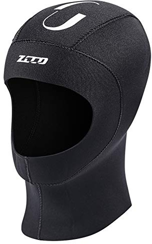 Neoprene Wetsuit Hood Scuba Diving Hood 3MM 5MM for Men Women Youth, Bib Dive Cap Surfing Thermal Hood for Kayaking Snorkeling Swimming Sailing Canoeing Water Sports (3mm Black, L)