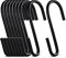 ilauke 20 Pack S Shaped Hooks Heavy Duty S Hooks Hanging Hanger Hook for Kitchen Bedroom and Office (Black)