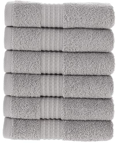 MAURAHOME Luxus Gästehandtücher Set 100% Baumwolle, Hotel & Spa Qualität, 6 Große Gästehandtücher 30X50, Schnell Trocknende Frottiertücher, Weich, Plüschig und Stark Saugfähig