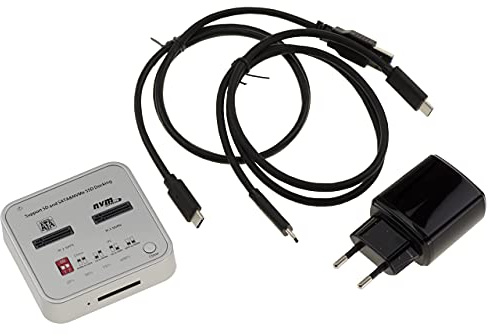 KALEA-INFORMATIQUE Docking Station für SSD M2 SATA und SSD M.2 NVMe. USB 3.2 Gen2 10GB Dock mit CLONAGE-Funktion und SD Express-Lesegerät.