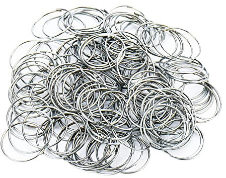 Otzoan 200 Stück Kunststoff Beschichtet Pflanzenringe zur Unterstützung und Befestigung von Pflanzen Gartenpflanzenclips (Silber)