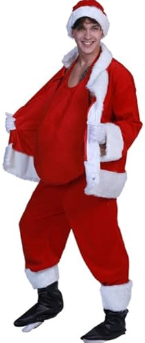 Jultomtens magtillbehör falsk vadderad jultomte mage fylld jultomte mage jul jultomten kostym utklädnad tillbehör för jul halloween fest röd jultomte falsk mage fyllare jultomte stor mage