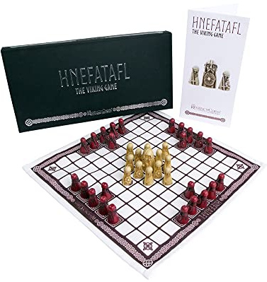 Hnefatafl - Juego de mesa vikingo - Edición cardinal (piezas rojas) - 2 jugadores de 216 años - Edición exclusiva Regency Chess Red