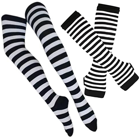 CHILDWEET Sköna Värmestrumpor Fingerlösa Ärmar Femboykläder Elastiska Ben Höga Strumpor Långa Strumpor Rosa Strumpor Mjuka Strumpor För Kvinnor Vinterfröken 1 Set