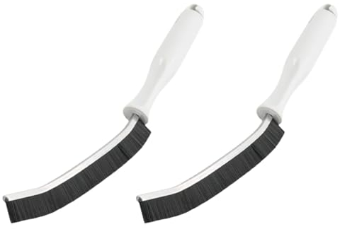 Ronoza 2 Stück Hartborsten Eckenreinigungsbürste,Spaltreinigungsbürste mit Langen Griffen,Fugenbürste für Küche, Badezimmer, Lücken, Ecken,Fliesenböden,Türfensterschienen.