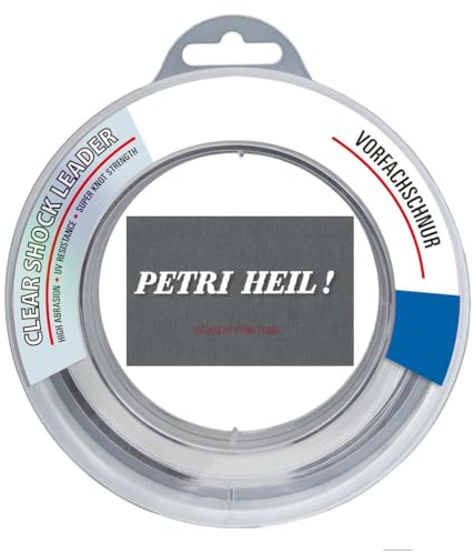 Shockleader 100 Meter Spule 10-45Kg, Schlagschnur Vorfach-Material, Abriebfest + gratis Petri Heil! Aufkleber (15kg - 0,50mm)