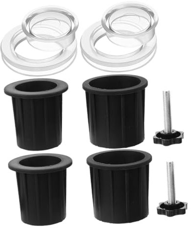 BESTonZON 1ensemble Plugs De Trou pour Parasol Accessoires De Fixation pour Base De Parasol pour Stabiliser Compatible Anciens Modèles Lourds Couleur Noire